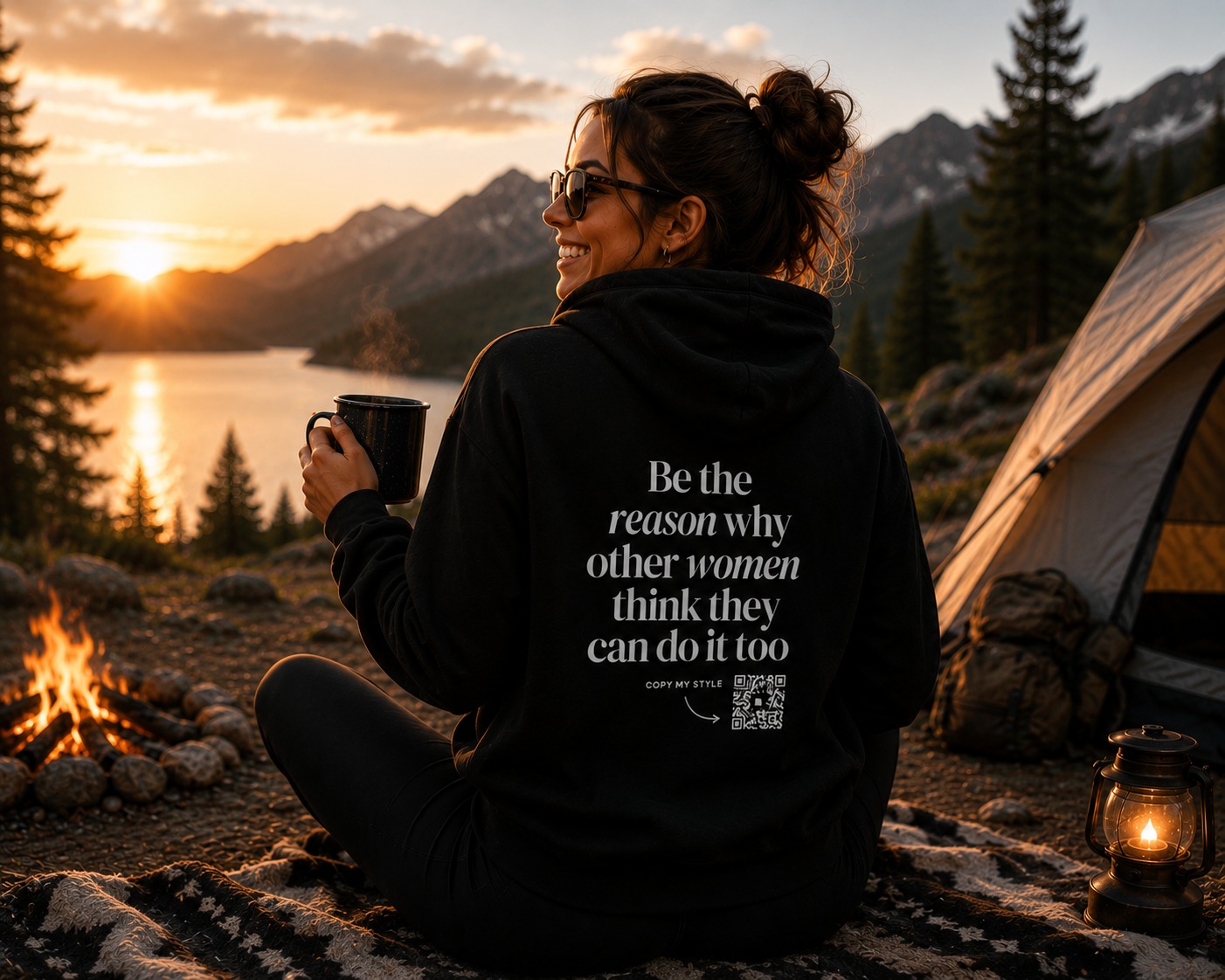 Inspirerende Quote Hoodie voor Vrouwen - "Be The Reason" - Unisex Fit - Cadeau voor Haar - Empowerment Trui